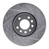 R1 99-10 Chevrolet ASTRA (Mexico) Front Right Drilled & Slotted Silver Brake Rotor