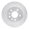 R1 97-08 Chevrolet ASTRA (Mexico) Rear Left Drilled & Slotted Silver Brake Rotor