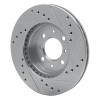 R1 86-86 Saab 9000 Front Left Drilled & Slotted Silver Brake Rotor