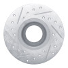 R1 63-79 Austin Healey Sprite Front Right Drilled & Slotted Silver Brake Rotor EDZ-64000R