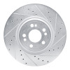 R1 20-25 Mercedes-Benz GLE350 Front Right Drilled & Slotted Silver Brake Rotor