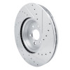 R1 20-25 Mercedes-Benz GLE350 Front Left Drilled & Slotted Silver Brake Rotor