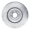 R1 20-25 Mercedes-Benz GLE350 Front Left Drilled & Slotted Silver Brake Rotor