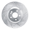 R1 19-25 Mercedes-Benz A220 Front Right Drilled & Slotted Silver Brake Rotor