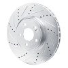 R1 19-25 Mercedes-Benz CLA250 Front Left Drilled & Slotted Silver Brake Rotor