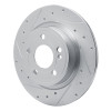 R1 19-26 Mercedes-Benz A220 Rear Left Drilled & Slotted Silver Brake Rotor
