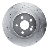 R1 20-26 Mercedes-Benz GLS450 Rear Left Drilled & Slotted Silver Brake Rotor