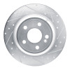 R1 20-25 Mercedes-Benz GLE350 Rear Right Drilled & Slotted Silver Brake Rotor