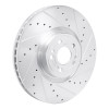 R1 20-26 Mercedes-Benz GLE450e Front Right Drilled & Slotted Silver Brake Rotor