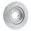 R1 19-25 Mercedes-Benz G550 Rear Right Drilled & Slotted Silver Brake Rotor