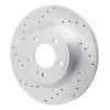 R1 19-25 Mercedes-Benz G580 Rear Left Drilled & Slotted Silver Brake Rotor