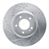 R1 19-25 Mercedes-Benz G550 Front Left Drilled & Slotted Silver Brake Rotor
