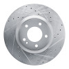 R1 19-25 Mercedes-Benz G550 Front Right Drilled & Slotted Silver Brake Rotor