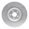 R1 17-23 Mercedes-Benz E43 AMG Rear Right Drilled & Slotted Silver Brake Rotor