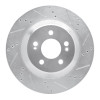 R1 15-21 Mercedes-Benz S450 Rear Right Drilled & Slotted Silver Brake Rotor