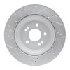 R1 15-21 Mercedes-Benz S450 Rear Right Drilled & Slotted Silver Brake Rotor