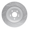 R1 15-21 Mercedes-Benz S550 Rear Left Drilled & Slotted Silver Brake Rotor