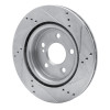 R1 14-19 Mercedes-Benz GLA250 (Mexico) Rear Left Drilled & Slotted Silver Brake Rotor