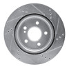 R1 14-19 Mercedes-Benz GLA250 (Mexico) Rear Left Drilled & Slotted Silver Brake Rotor