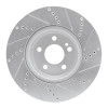 R1 16-23 Mercedes-Benz GLC350e Rear Left Drilled & Slotted Silver Brake Rotor