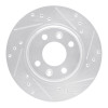 R1 15-19 Renault Logan (Mexico) Front Right Drilled & Slotted Silver Brake Rotor