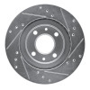 R1 15-19 Renault Logan (Mexico) Front Left Drilled & Slotted Silver Brake Rotor