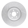 R1 14-19 Mercedes-Benz GLA45 AMG Front Drilled & Slotted Silver Brake Rotor