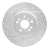 R1 12-18 Mercedes-Benz ML350 Front Left Drilled & Slotted Silver Brake Rotor