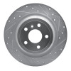 R1 12-18 Mercedes-Benz ML350 Rear Right Drilled & Slotted Silver Brake Rotor