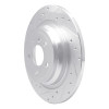 R1 12-18 Mercedes-Benz GLE300D Rear Left Drilled & Slotted Silver Brake Rotor