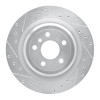 R1 12-19 Mercedes-Benz GLE300D Rear Left Drilled & Slotted Silver Brake Rotor