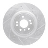 R1 12-19 Mercedes-Benz GLE400 Front Right Drilled & Slotted Silver Brake Rotor