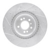 R1 12-19 Mercedes-Benz GLE400 Front Right Drilled & Slotted Silver Brake Rotor