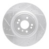 R1 12-19 Mercedes-Benz GLE300D Front Left Drilled & Slotted Silver Brake Rotor