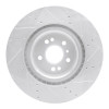 R1 12-19 Mercedes-Benz GLE300D Front Left Drilled & Slotted Silver Brake Rotor