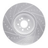 R1 07-09 Mercedes-Benz GL320 Front Right Drilled & Slotted Silver Brake Rotor