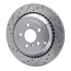 R1 06-12 Mercedes-Benz ML320 Rear Left Drilled & Slotted Silver Brake Rotor