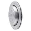 R1 06-12 Mercedes-Benz ML320 Rear Right Drilled & Slotted Silver Brake Rotor