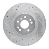 R1 06-12 Mercedes-Benz ML550 Front Left Drilled & Slotted Silver Brake Rotor