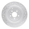 R1 06-12 Mercedes-Benz R500 Rear Left Drilled & Slotted Silver Brake Rotor