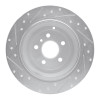 R1 06-12 Mercedes-Benz ML350 Rear Right Drilled & Slotted Silver Brake Rotor
