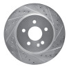 R1 98-05 Mercedes-Benz ML430 Front Right Drilled & Slotted Silver Brake Rotor