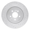 R1 98-05 Mercedes-Benz ML320 Front Left Drilled & Slotted Silver Brake Rotor