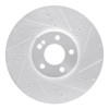 R1 15-23 Mercedes-Benz C350E Front Right Drilled & Slotted Silver Brake Rotor