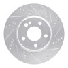 R1 15-23 Mercedes-Benz C300 Coupe & Convertible Rear Right Drilled & Slotted Silver Brake Rotor