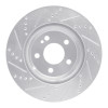 R1 15-23 Mercedes-Benz C300 Coupe & Convertible Rear Right Drilled & Slotted Silver Brake Rotor