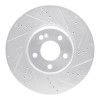 R1 15-23 Mercedes-Benz C300 Coupe & Convertible Front Right Drilled & Slotted Silver Brake Rotor