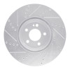 R1 15-23 Mercedes-Benz C300 Coupe & Convertible Front Right Drilled & Slotted Silver Brake Rotor