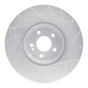 R1 15-23 Mercedes-Benz C300 Sedan Front Left Drilled & Slotted Silver Brake Rotor
