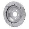 R1 14-21 Mercedes-Benz S550E Rear Left Drilled & Slotted Silver Brake Rotor